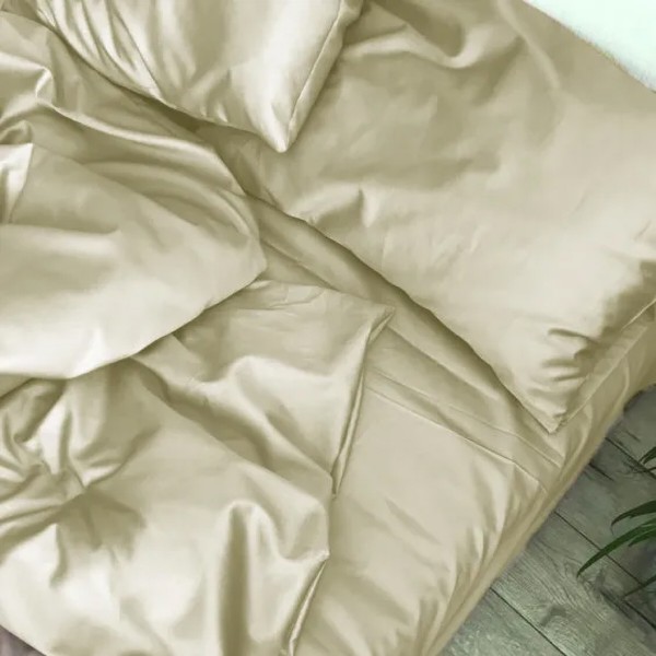 Фото - Комплект постільної білизни дитячий MirSon Satin Light Pro 10-014 Soft yellow 110х140 (2200010175561)